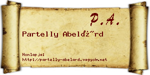 Partelly Abelárd névjegykártya